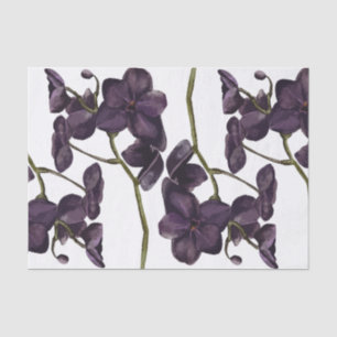 Minimalistische schwarze Blume Seidenpapier
