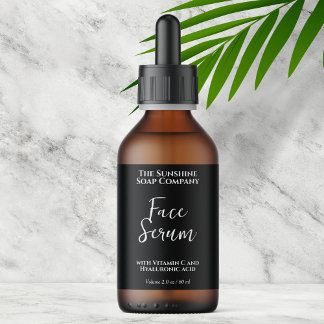 Minimalistische schwarze Dropper-Flaschenetikettie