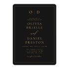 Minimalistische Schwarze Gold-Foto-Hochzeit