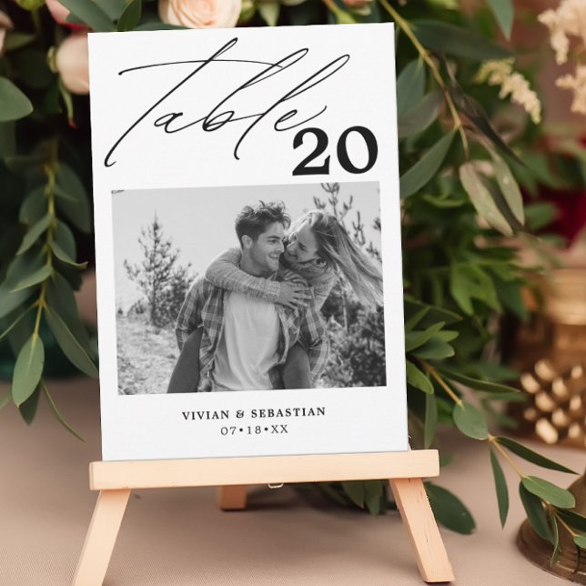 Minimalistische Schwarze Hochzeit Tischnummer Bild (Von Creator hochgeladen)