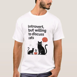 Minimalistische schwarze Katzen stellen lustiges Z T-Shirt