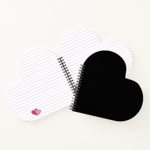Minimalistische schwarze Katzensilhouette  Notizbuch
