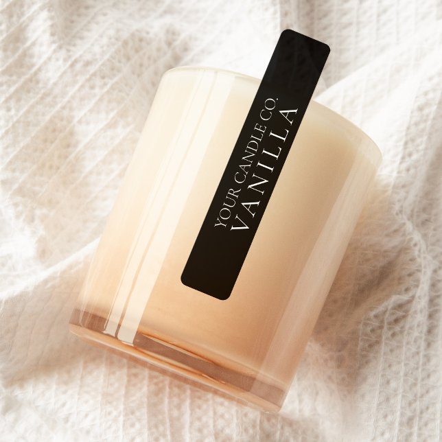 Minimalistische Schwarze Kerze Etiketten (Von Creator hochgeladen)