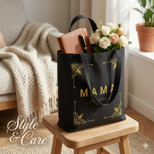 Minimalistische schwarze Mama-Tasche für den tägli