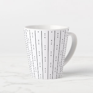 Minimalistische schwarze Punkte und Linien Milchtasse