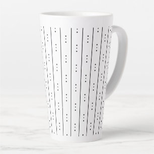 Minimalistische schwarze Punkte und Linien Milchtasse