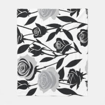 Minimalistische schwarze Rosen mit hellgrauen Stie
