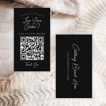 Minimalistische schwarze Schrift-QR-Code Bewerten