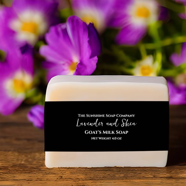 Minimalistische schwarze Seifenbauchband Einladungsbanderole (Von Creator hochgeladen)