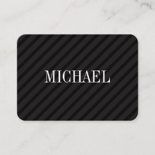 Minimalistische schwarze Streifen mit Serifenschri Visitenkarte