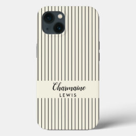 Minimalistische schwarze Streifen personalisiert Case-Mate iPhone Hülle