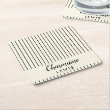 Minimalistische schwarze Streifen personalisiert