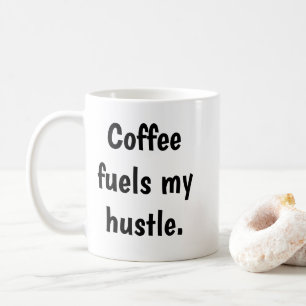 Minimalistische schwarze Tinten-Kaffee-Typografie- Kaffeetasse