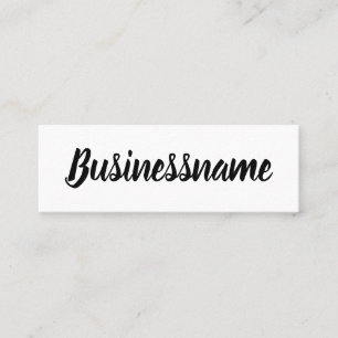 Minimalistische schwarze u. weiße trendy mini visitenkarte