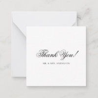 Minimalistische schwarze und weiße Dankeskarten-Ho