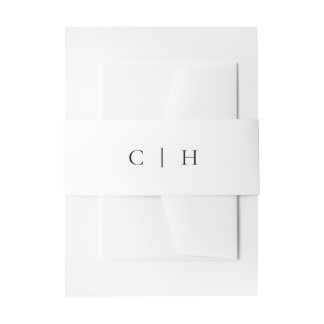 Minimalistische schwarze und weiße elegante Einlad Einladungsbanderole