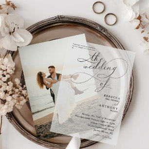 Minimalistische schwarze und weiße Hochzeit mit Ov