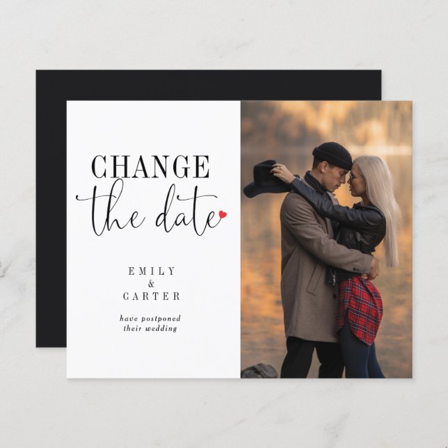 Minimalistische Schwarze Veränderung des Datums de (Vorne/Hinten)