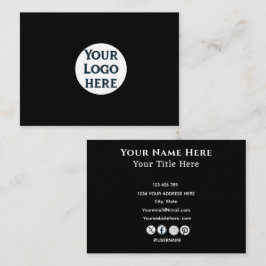 Minimalistische schwarze Visitenkarte mit individu