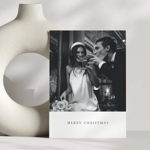 Minimalistische Schwarze Weihnachtsfeier Feiertagskarte