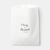 Minimalistische Schwarzweiß-Gastgeschenk Hochzeit