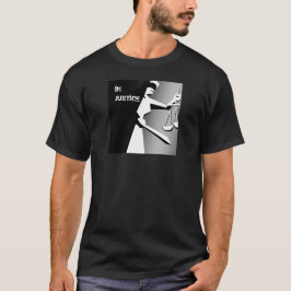 Minimalistische Schwarzweiss-Gerechtigkeit T-Shirt