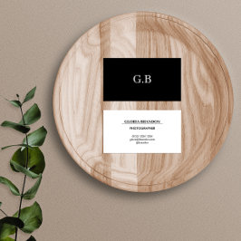 Minimalistische Schwarzweiß-Moderne Personal Visitenkarte