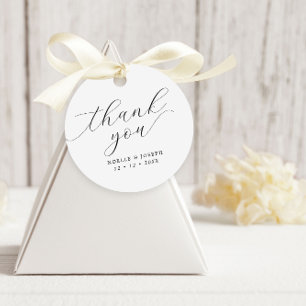 Minimalistische Script-Hochzeit Vielen Dank Geschenkanhänger