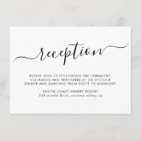 Minimalistische Script-Hochzeitsempfehlung