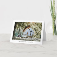 Minimalistische Script-Liebe Herz Ihre Vows-Karte