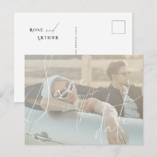 Minimalistische Script Save The Date Einladung Pos