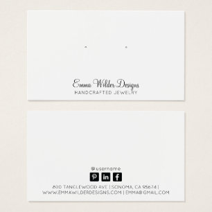 Minimalistische Script-Stuhl-Ohrring-Display-Karte