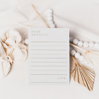 Minimalistische Script Time Kapsel Kinderduschkart