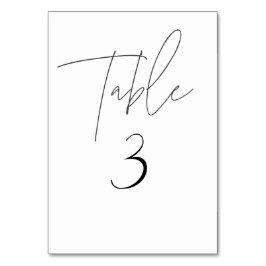 Minimalistische Script-Tischnummer Tischnummer