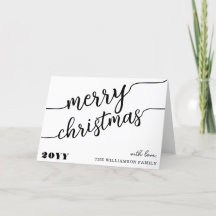 Minimalistische Script Typografie Frohe Weihnachts