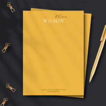 Minimalistische Script Typografie Mustard Yellow