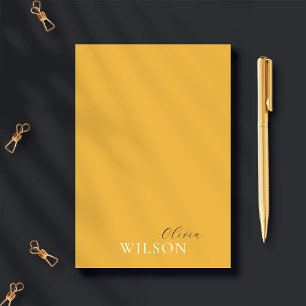 Minimalistische Script Typografie Mustard Yellow Post-it Klebezettel