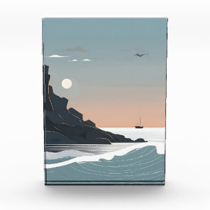 Minimalistische Seekunst Fotoblock