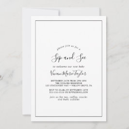 Minimalistische Seite und Siehe Einladung