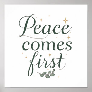 Minimalistische Selbstfürsorge und Zen-Spruch Poster