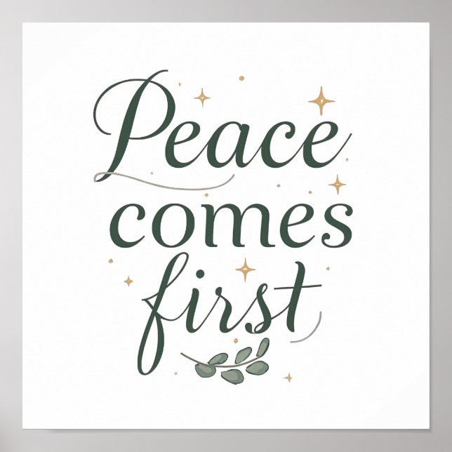Minimalistische Selbstfürsorge und Zen-Spruch Poster (Vorne)
