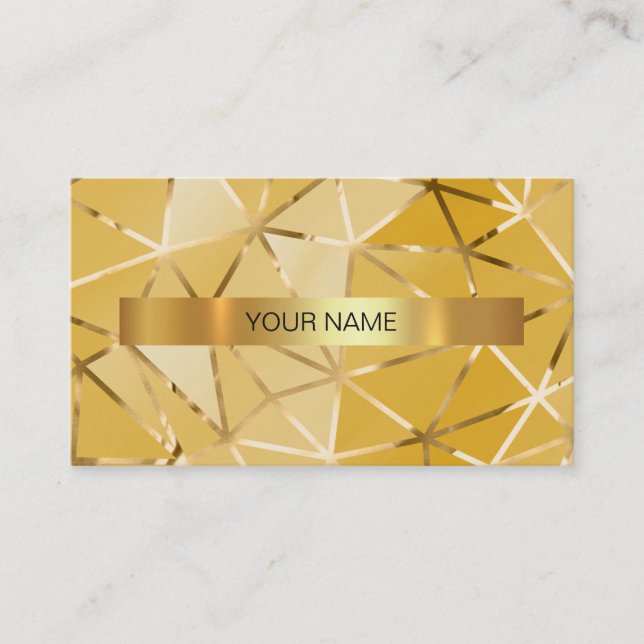 Minimalistische Shiny Gold Vip Business Card Visitenkarte (Vorderseite)