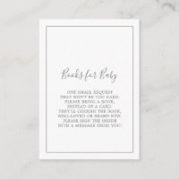 Minimalistische silberne Babyparty-Bücher für Baby