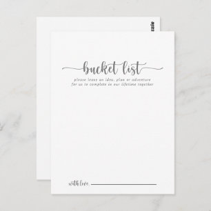 Minimalistische Silberzettelkarten Postkarte