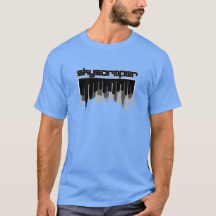 Minimalistische Silhouette des Wolkenkratzers T-Shirt