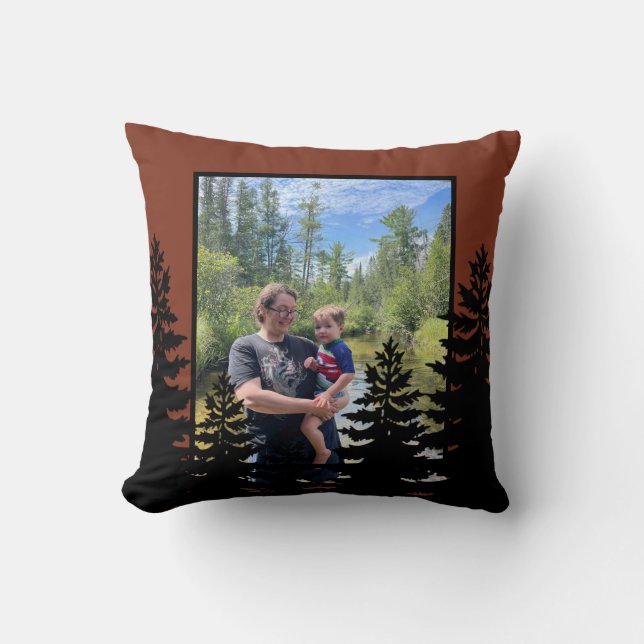 Minimalistische Silhouette Kissen (Vorderseite)