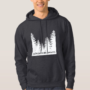 Minimalistische Silhouette von Kiefern Hoodie