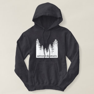 Minimalistische Silhouette von Kiefern Hoodie