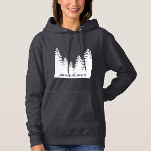Minimalistische Silhouette von Kiefern Hoodie