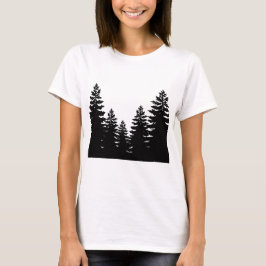 Minimalistische Silhouette von Kiefern T-Shirt